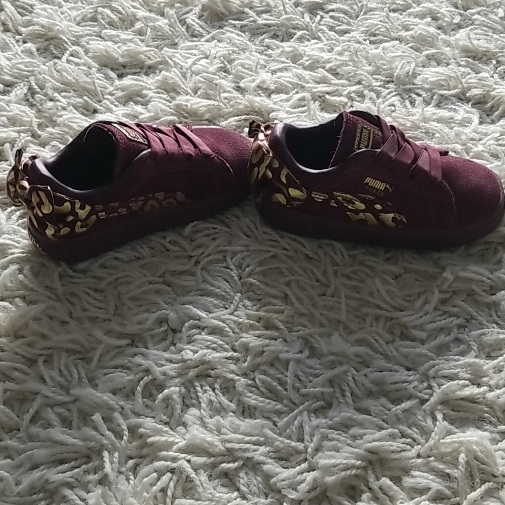 Girls puma shoes with bows on the back - Picture 3 of 5